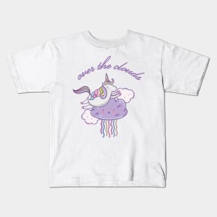 Unicorn over the clouds Kids T-Shirt